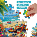 Seaside Pawprints Jigsaw Puzzle 1000 piezas