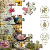 Tasse de fleurs vintage puzzle 1000 pièces
