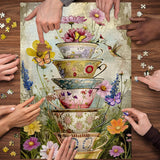 Tasse de fleurs vintage puzzle 1000 pièces