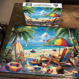 Seaside Pawprints Jigsaw Puzzle 1000 piezas